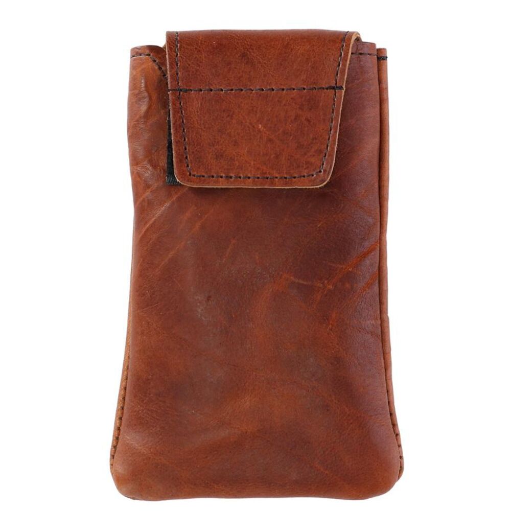 Boston Leather Textured Bison Leather Eyeglass Case